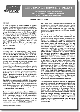 Electronic Industry Digest from Europartners Consultants